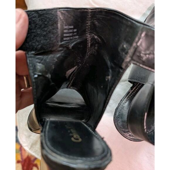Calvin Klein Sandals Heels Welsie Size 6 M US Women Black Peep Toe - Picture 7 of 12
